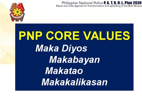 pnp core values.